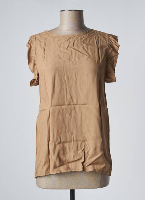 Blouse manches courtes manches courtes beige BENOA femme