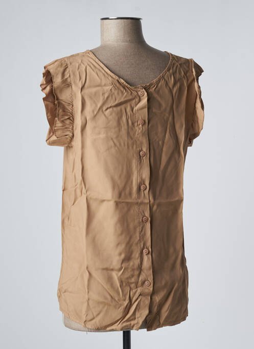 Blouse manches courtes manches courtes beige BENOA femme