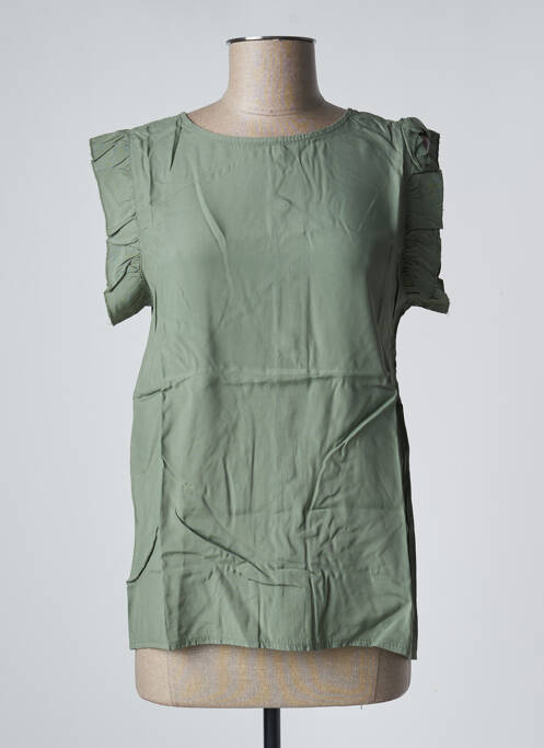 Blouse manches courtes manches courtes vert BENOA femme