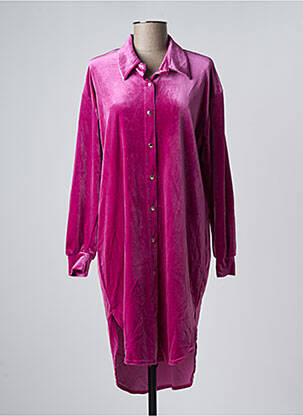 Robe mi-longue manches longues manches longues rose BENOA femme
