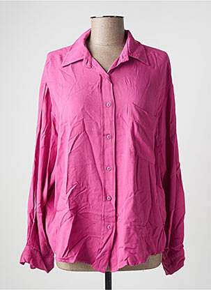 Chemisier coupe droite manches longues rose BENOA femme