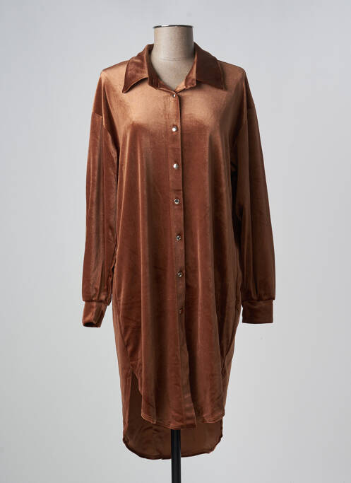 Robe mi-longue marron BENOA pour femme