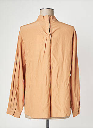 Blouse fermeture boutonnée au dos manches longues marron YAYA femme