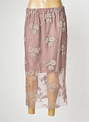 Jupe longue coupe fluide marron DIXIE femme
