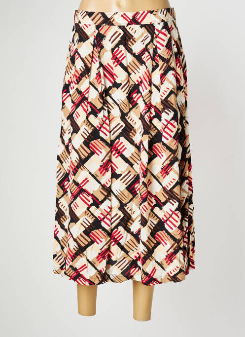 Jupe longue tissage crêpe beige ZILCH femme