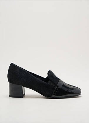 Mocassins carré talon de 4 à 6cm noir ARTIKA SOFT femme