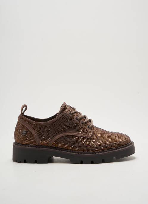 Derbies talon plat jusqu'à 3cm marron XTI femme