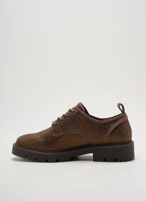 Derbies talon plat jusqu'à 3cm marron XTI femme