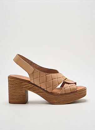 Sandales/Nu pieds beige EVA FRUTOS pour femme
