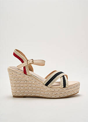Espadrilles talon de 7 à 9cm beige ELUE PAR NOUS femme