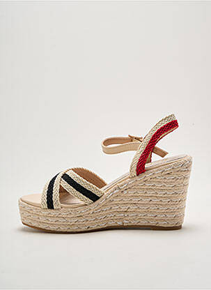 Espadrilles talon de 7 à 9cm beige ELUE PAR NOUS femme