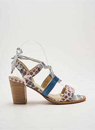 Sandales/nu pieds talon de 4 à 6cm bleu HISTOIRES DE CHAUSSURES femme