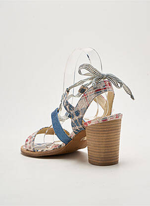 Sandales/nu pieds talon de 4 à 6cm bleu HISTOIRES DE CHAUSSURES femme