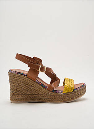 Sandales/nu pieds talon de 7 à 9cm marron COCO ET ABRICOT femme