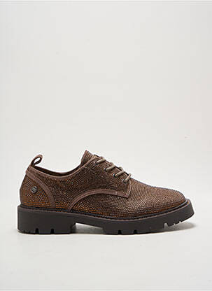 Derbies talon plat jusqu'à 3cm marron XTI femme