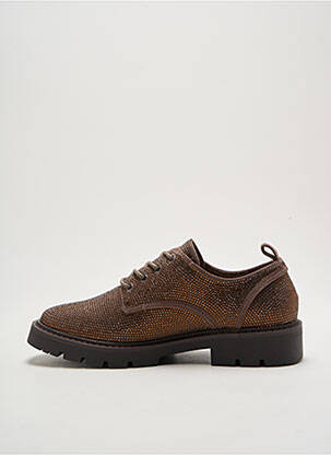 Derbies talon plat jusqu'à 3cm marron XTI femme