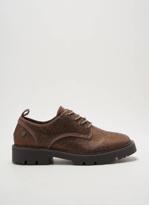 Derbies talon plat jusqu'à 3cm marron XTI femme