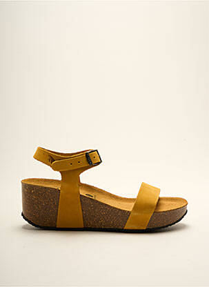 Sandales/Nu pieds jaune PLAKTON pour femme