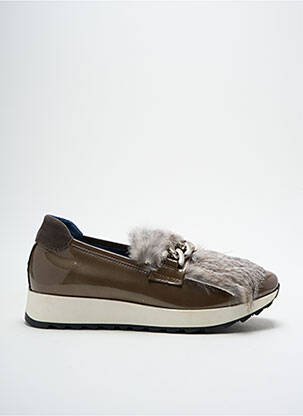 Mocassins matière lisse talon plat jusqu'à 3cm gris HUMAT femme