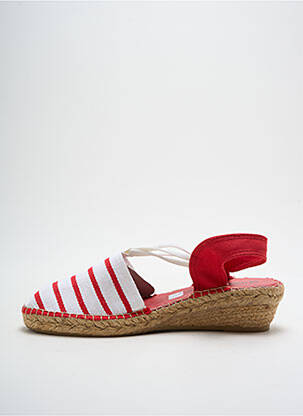 Espadrilles bout rond talon de 4 à 6cm rouge COTEMER femme