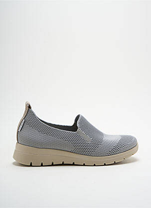 Baskets semelle amovible talon plat jusqu'à 3cm gris FLY FLOT femme