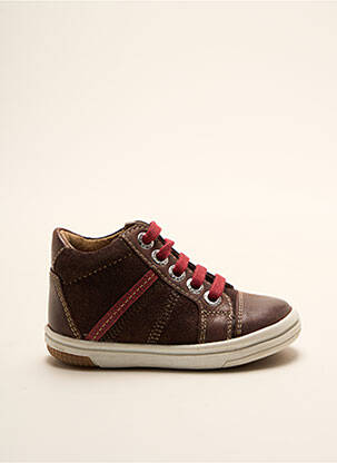 Bottillons nubuck bout rond marron NOËL garcon