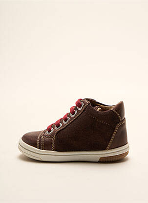 Bottillons nubuck bout rond marron NOËL garçon