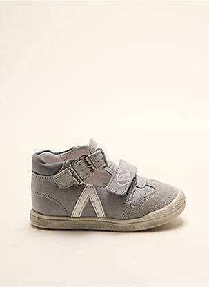 Bottillons nubuck bout rond gris BABYBOTTE garçon