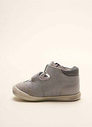 Bottillons nubuck bout rond gris BABYBOTTE garçon
