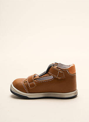 Sandales/nu pieds tissage satiné bout rond marron BELLAMY garcon