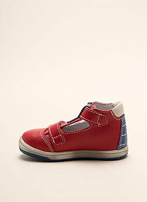 Sandales/nu pieds matière lisse bout rond rouge BELLAMY garçon