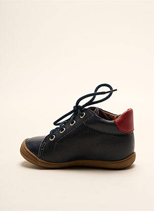 Bottillons tissage satiné bout rond bleu BELLAMY garçon