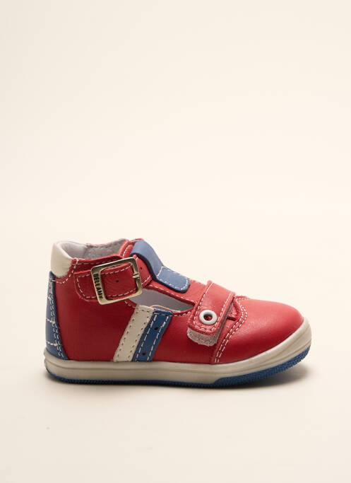 Sandales/nu pieds matière lisse bout rond rouge BELLAMY garcon