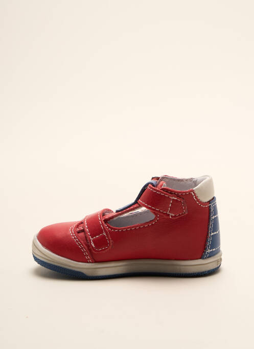 Sandales/nu pieds matière lisse bout rond rouge BELLAMY garcon