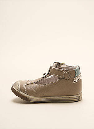 Sandales/nu pieds matière lisse bout rond beige LITTLE MARY garçon