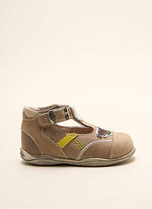 Sandales/nu pieds tissage satiné bout rond beige LITTLE MARY garcon