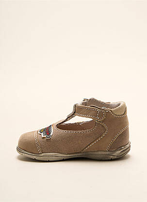 Sandales/nu pieds tissage satiné bout rond beige LITTLE MARY garçon