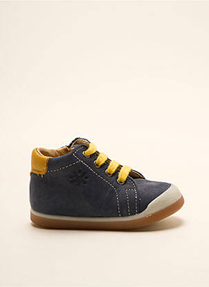 Bottillons nubuck bout rond bleu ACEBOS garcon