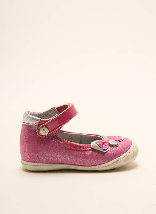 Ballerines tissage métallisé bout rond rose LITTLE MARY fille