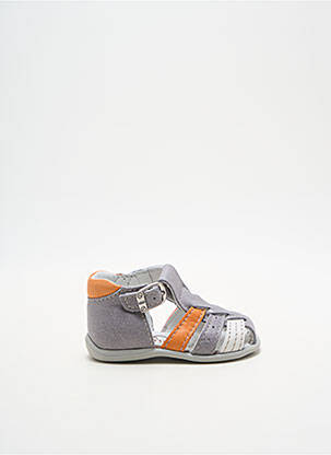 Sandales/nu pieds tissage satiné bout rond gris BELLAMY garçon