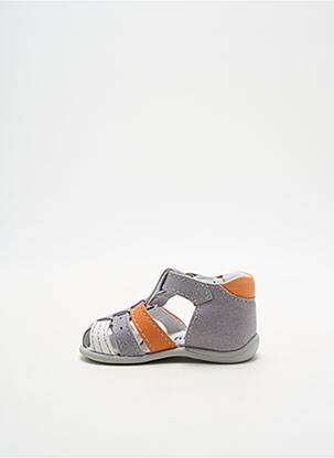 Sandales/nu pieds tissage satiné bout rond gris BELLAMY garçon