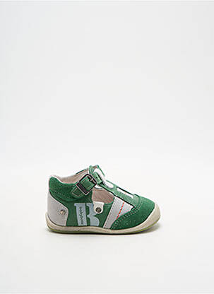 Sandales/nu pieds nubuck bout rond vert BABYBOTTE garçon