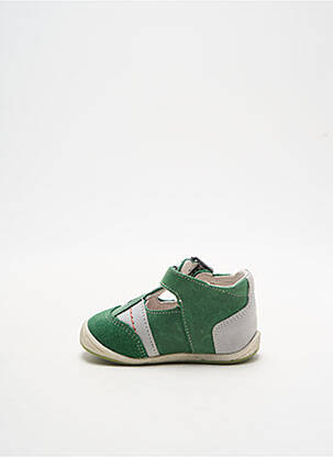 Sandales/nu pieds nubuck bout rond vert BABYBOTTE garçon