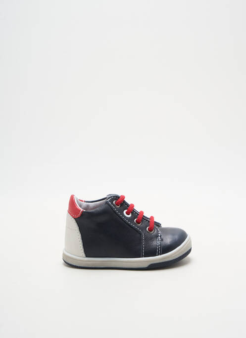 Bottillons tissage satiné bout rond bleu BELLAMY garcon