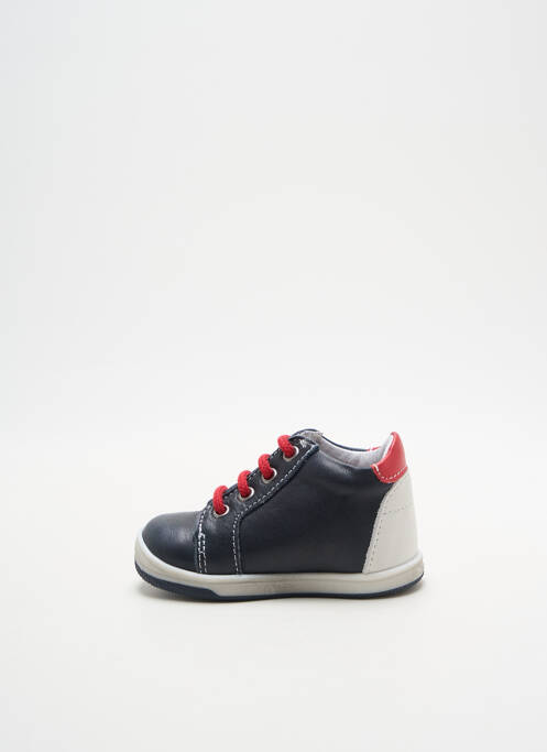 Bottillons tissage satiné bout rond bleu BELLAMY garcon