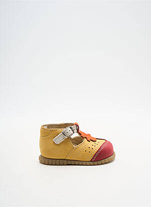 Bottillons nubuck bout rond jaune BABYBOTTE garçon