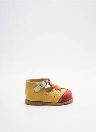 Bottillons nubuck bout rond jaune BABYBOTTE garcon