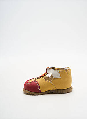 Bottillons nubuck bout rond jaune BABYBOTTE garçon