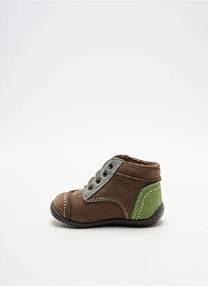 Bottillons nubuck bout rond marron ASTER garçon