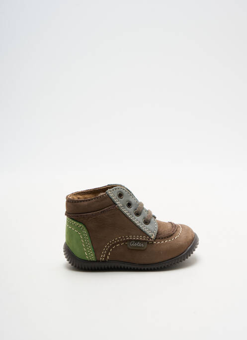 Bottillons nubuck bout rond marron ASTER garcon